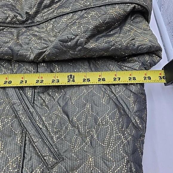 Baby Phat Y2K Gold/Green Embroidered‎ Beaded Fur Hooded Bomber Jacket 4x - Picture 9 of 16